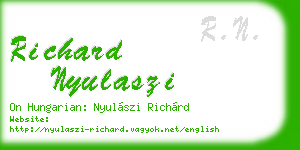 richard nyulaszi business card